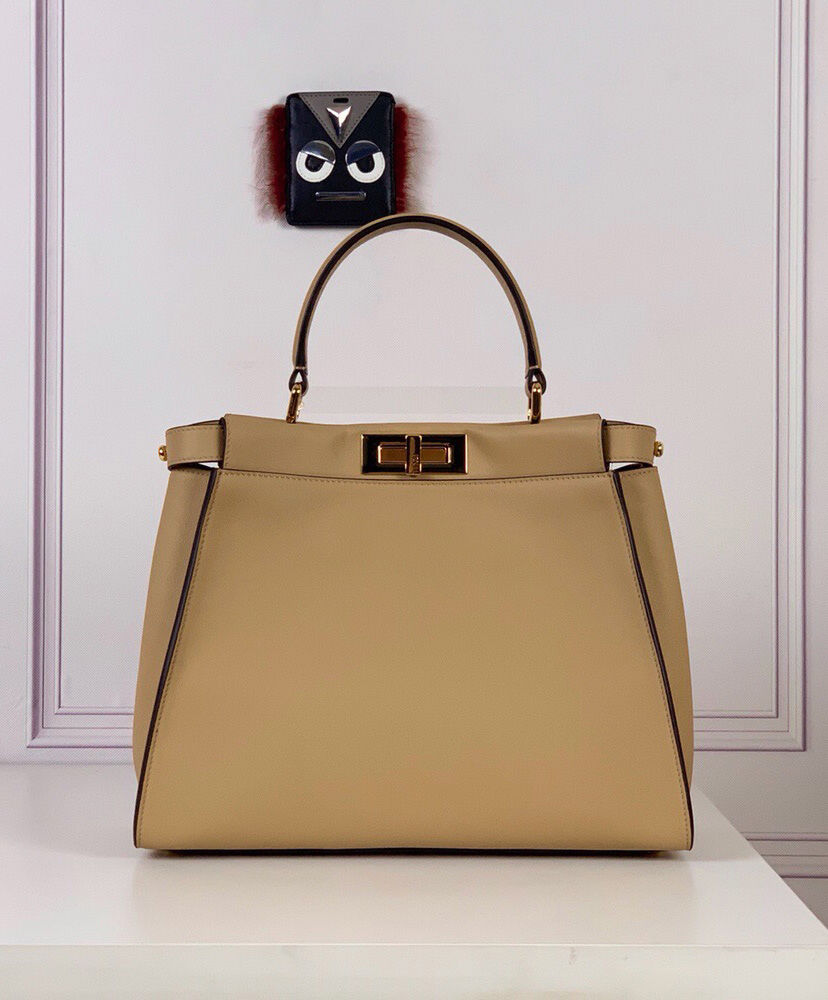 Fendi Peekaboo Iconic Medium Handbag 8BN2901 Apricot